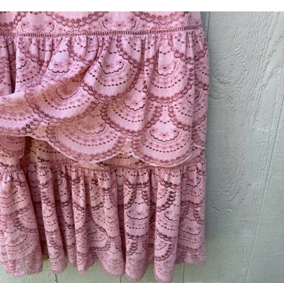 Gianni Bini Pink Cut-work Lace off-the-shoulder Maxi Mermaid Dress, Sz. Large. - Picture 5 of 7